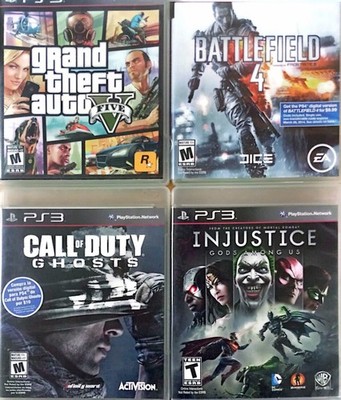 PS3 Game Lot - GTA V, Battlefield 4, Call of Duty, Guitar Hero Live, F1 2014