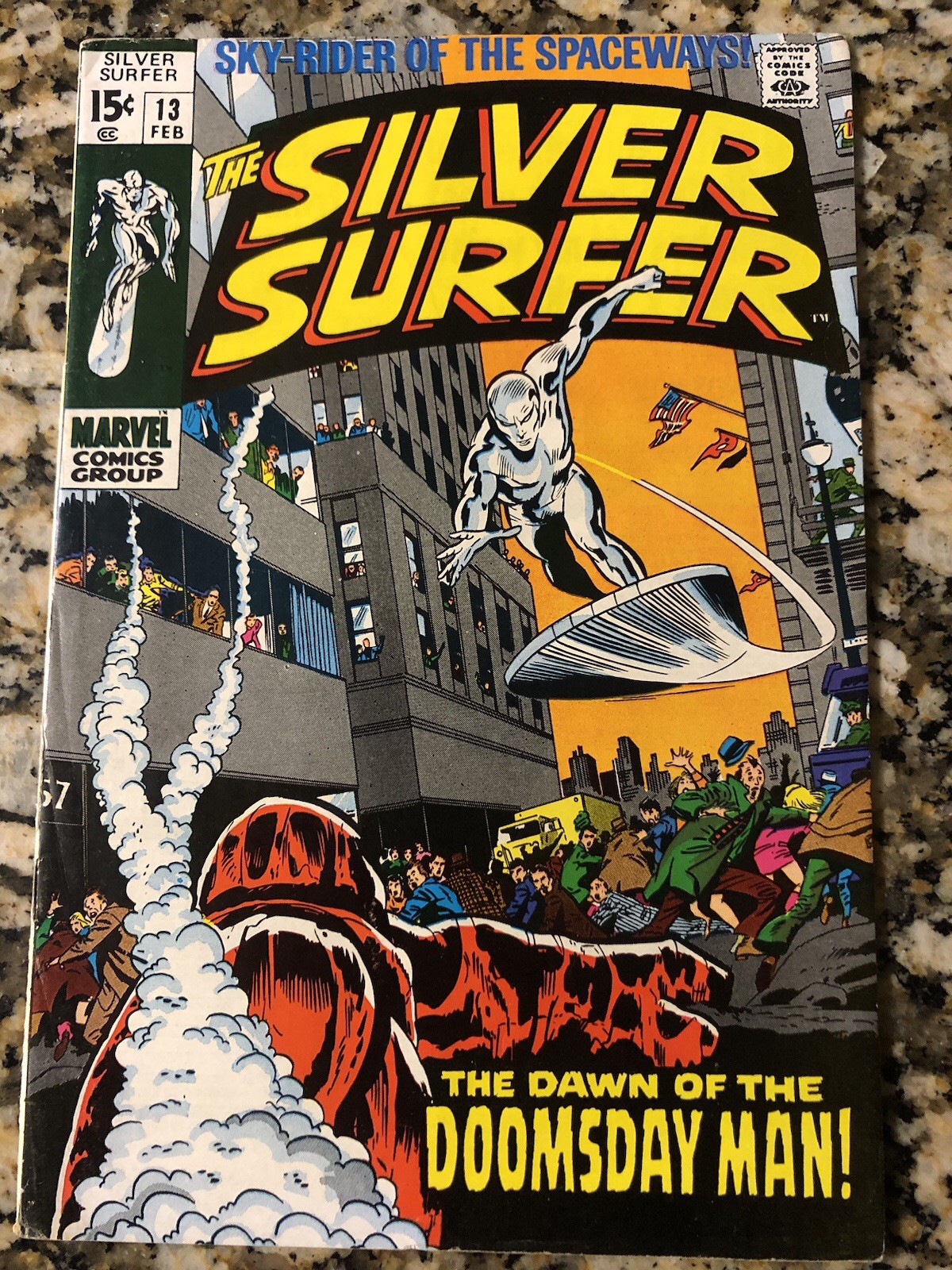 Silver Surfer #13 F/F+ 1970 John Buscema Art Nice