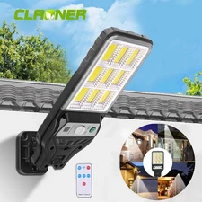 CLAONER 90COB Outdoor LED Solar Wash Wall Lights Landscape Walkway Backyard Lamp