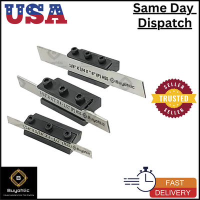 Non-Adjustable T-Parting Cut Off Holder with Blade Lathe Cutting Tool Holder