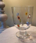 Vtg Leonardo Murano Milleflori Clear Glass Ice Bucket Vase Handblown Art Glass