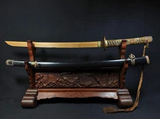 Japanese sword Former Japanese Navy Tachi sword mounting wooden blade 38.0 in