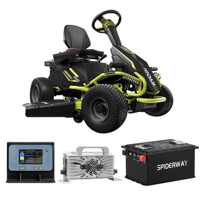 48V 105Ah Replace Lithium Battery Kit for RYOBI Electric Lawn Mower W/25A Charge