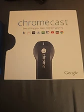 Google H2G2-42 Chromecast 1st Gen HDMI Streamer Black Disney Amazon Netflix