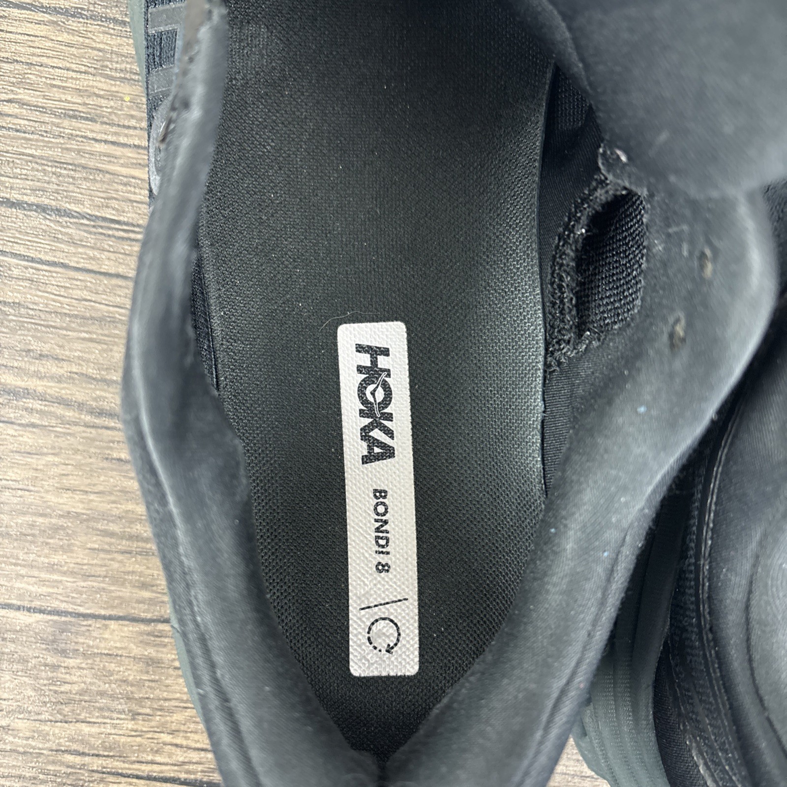 Hoka One One Bondi 8 Triple Black Running Shoes Women’s Size 10D Wide Sneakers thumbnail 23