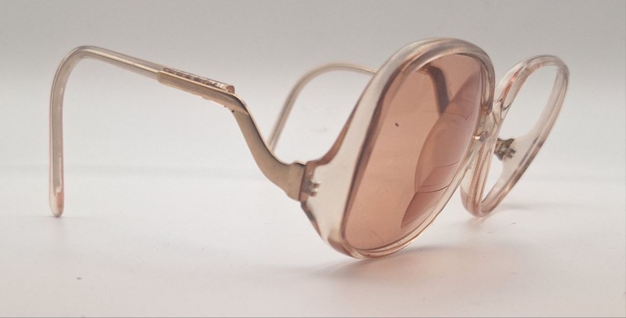 Vintage Translucent Oval Sunglasses FRAMES ONLY H… - image 1