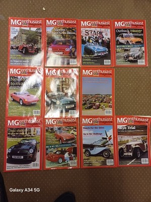 MG ENTHUSIAST MAGAZINE 1993 11 ISSUES JAN - JULY, SEPT - DEC