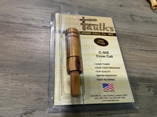 Vintage Faulks Game Calls Walnut Crow Call C-50Z - NEW OLD STOCK