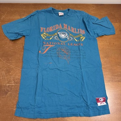 VINTAGE Florida Marlins Shirt Mens Extra Large Green 90s USA MLB Baseball NUTMEG