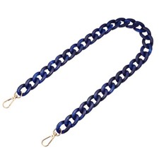 24 Inch Acrylic Chain Purse Strap Replacement Luxury Handbag Strap, Blue White
