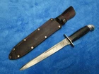 VINTAGE ORIGINAL WW2 US MILITARY DAGGER WESTERN L-77 FIGHTING KNIFE AND SHEATH