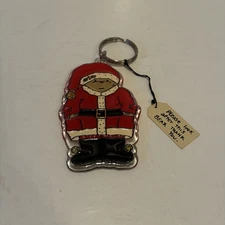 Vintage Paddington Bear Christmas Key Chain Santa Bear