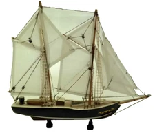 Bluenose Schooner Ship/Sailboat (approx.) 7"X 10" Wooden Model