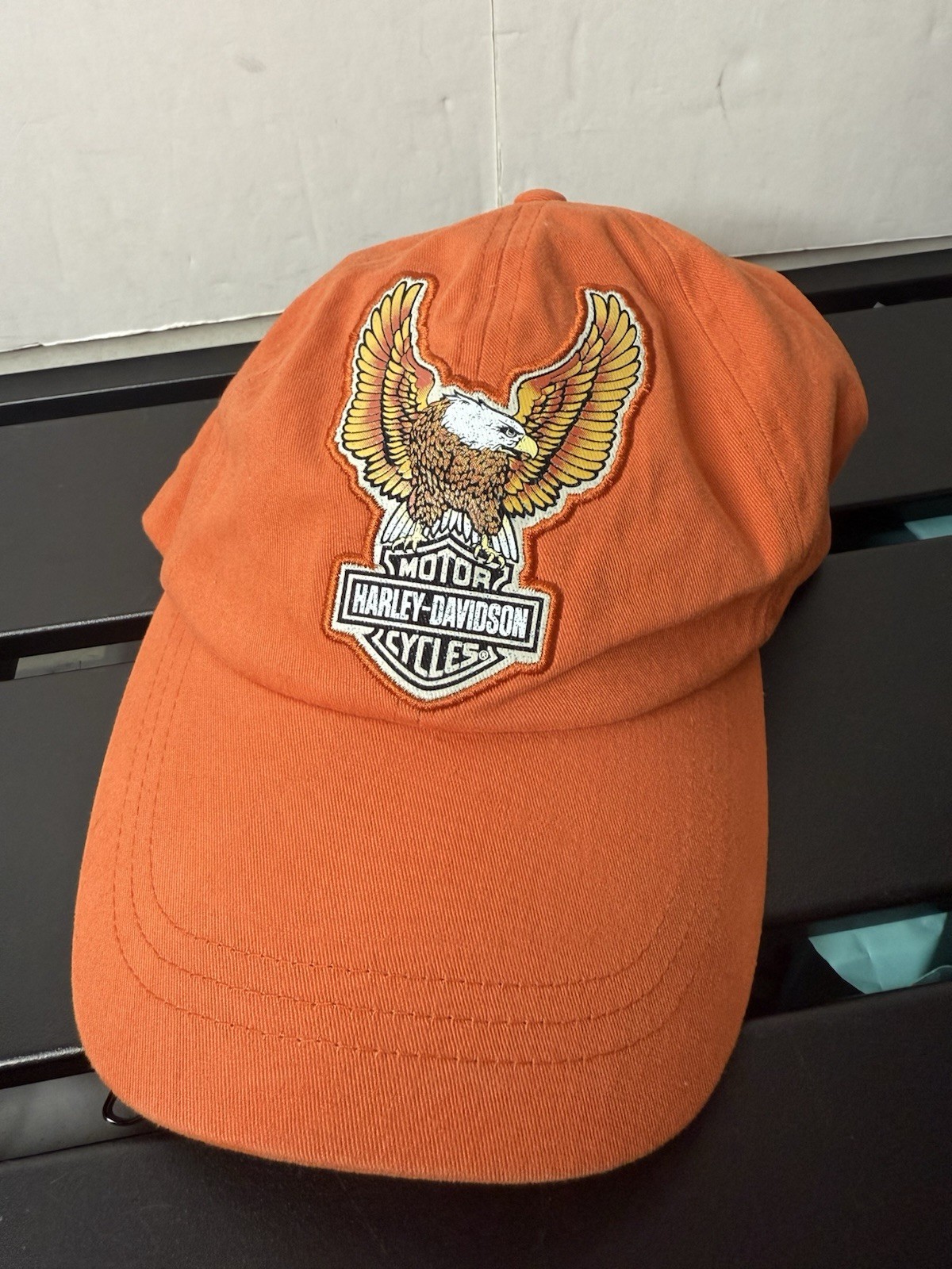 Harley Davidson Eagle Shield Adjustable Cap Hat O… - image 1