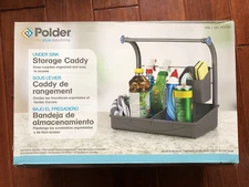 Polder Under Sink Storage Caddy Gray 15 Lb Capacity Classic Toolbox Home Garden