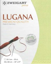 Precut Zweigart Lugana 25 count Lime Green 3835/6140