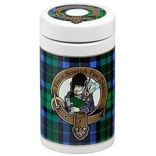 Green Scottish Tartan Tobacco Vase