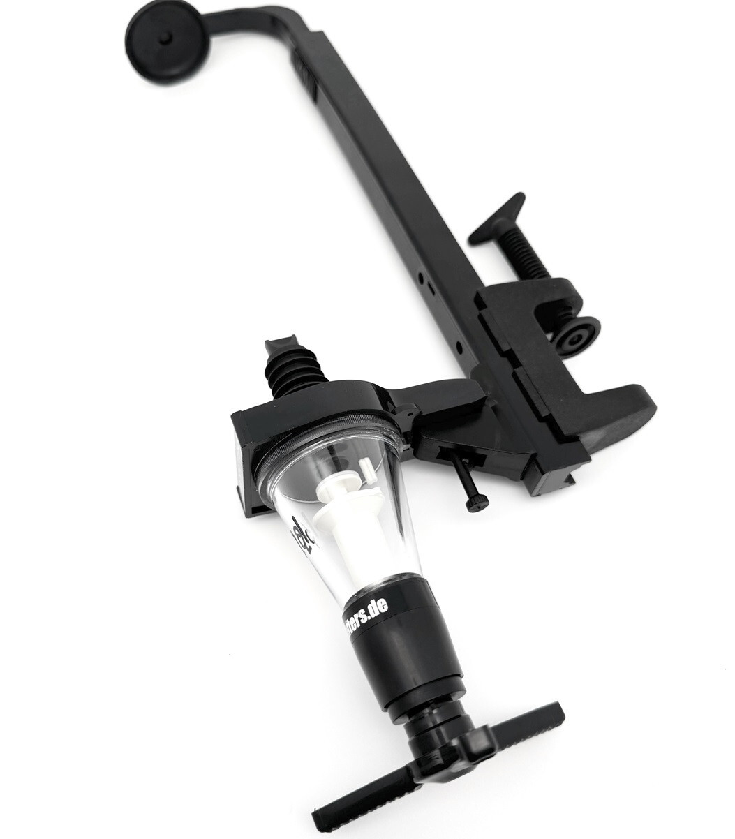 Schnaps Spender 2 cl + Halterung 0,7 | 1,0L schwarz | Dosiergerät Portionierer