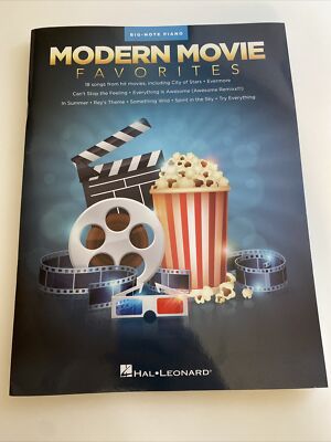 Modern Movie Favorites Sheet Music Big Note Piano Songbook NEW abi