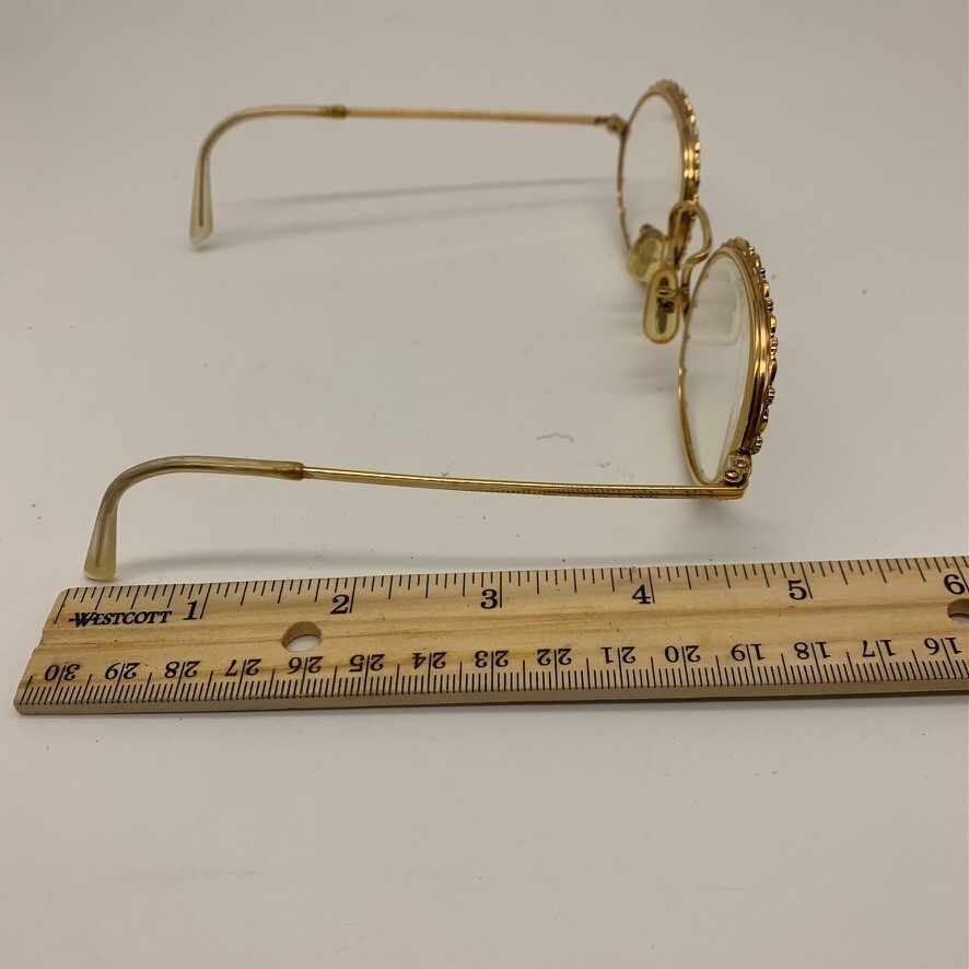Vintage 1960\'s Eyeglasses Shuron 5 1/4 12k Antique Frames‎ Vintage 1960 main image 4