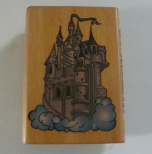 Castle in Clouds Rubber Stamp / wood mounted Unused 1993 Comotion 363