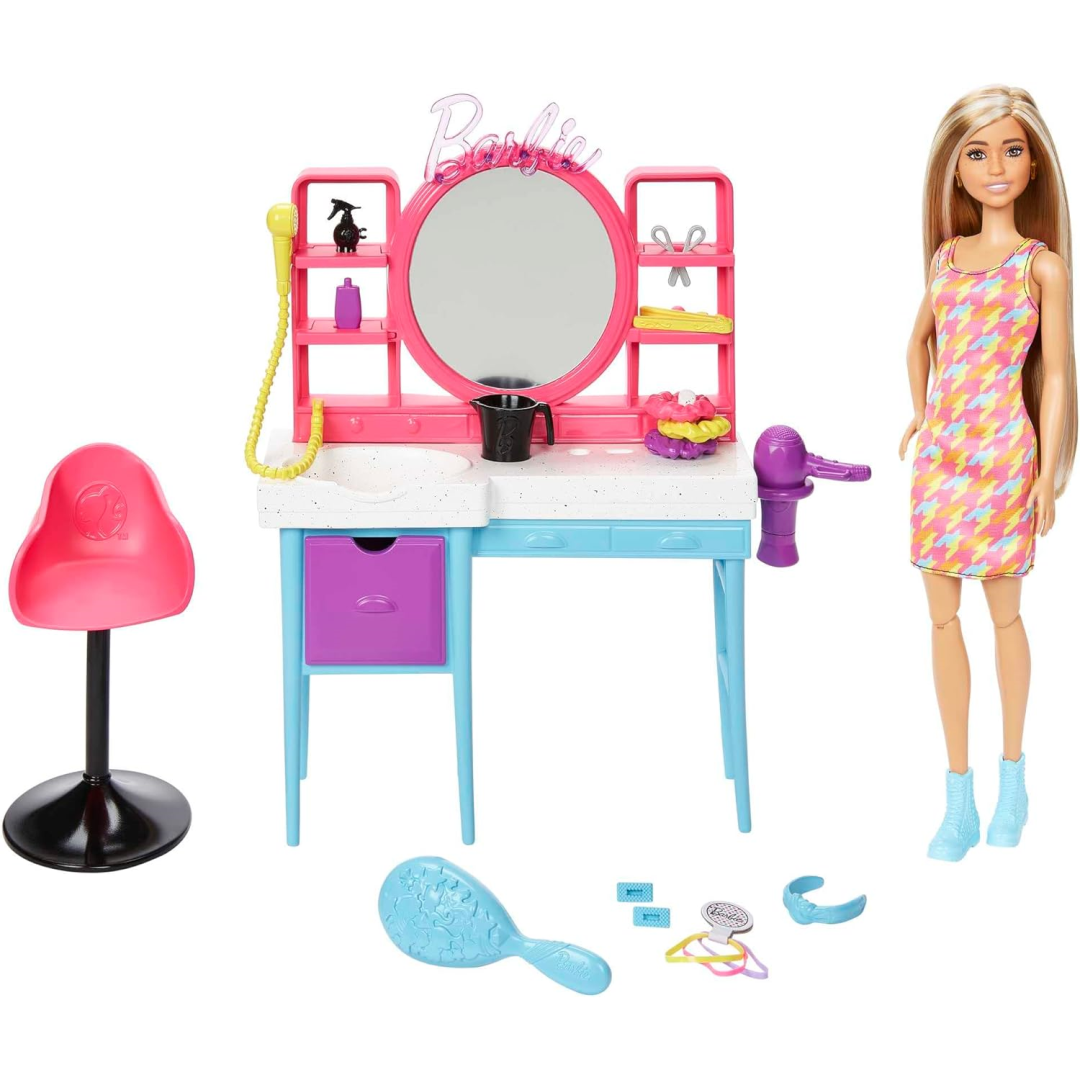 Smyths Toys Barbie Hair Salon Smyths Barbie Doll And Hair Salon