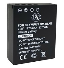 BM BL-H1 Battery for Olympus OM-D E-M1 II, E-M1 III, E-M1X, BCH-1, HLD-9 Cameras