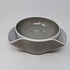 Snack Bowl Double Dish Melamine Serving Nuts Pistachio Cherries Joseph Joseph