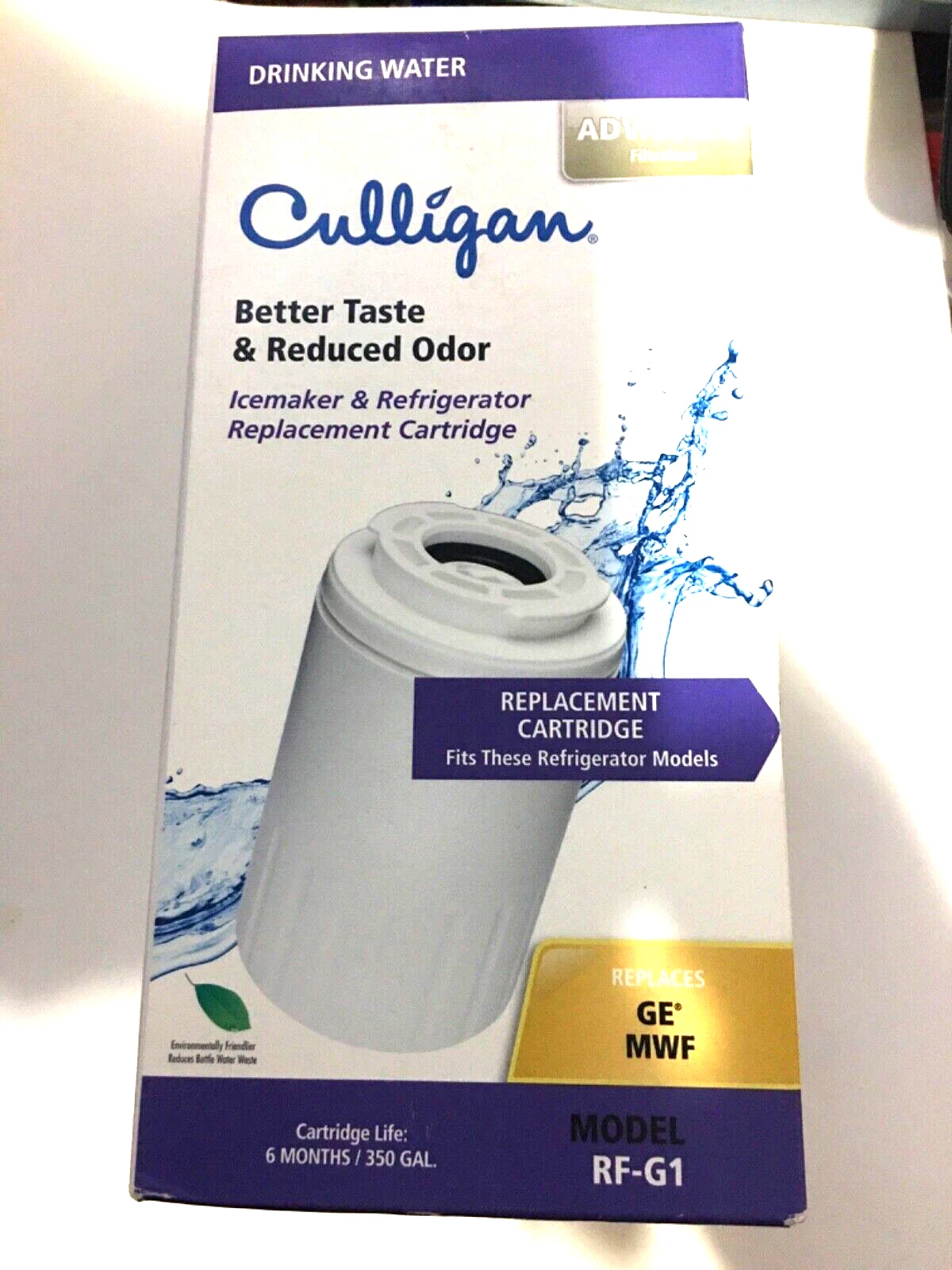GE Smart Water Amana Hotpoint Kenmore refrigerator filter MWF replacement RF-G1
Opens in a new windo