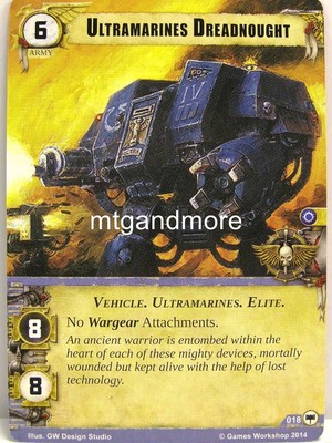 Warhammer 40000 Conquest LCG - Ultramarines Dreadnought  #018 - Base Set