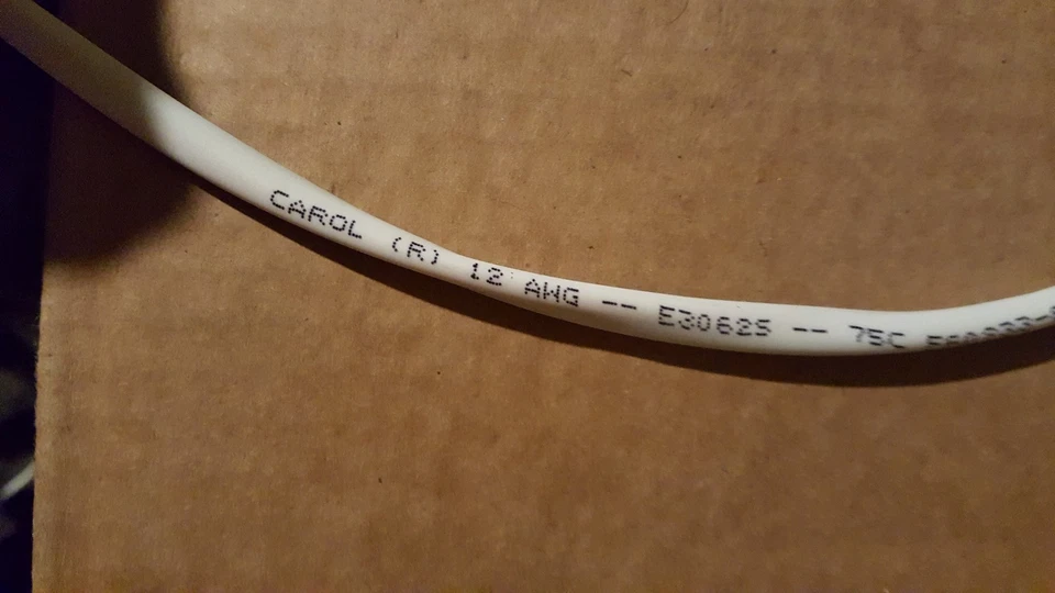 Cable de altavoz/comunicación/control Carol E3062S 12/2C Plenum CMP blanco/50 pies Foto 2 de 4