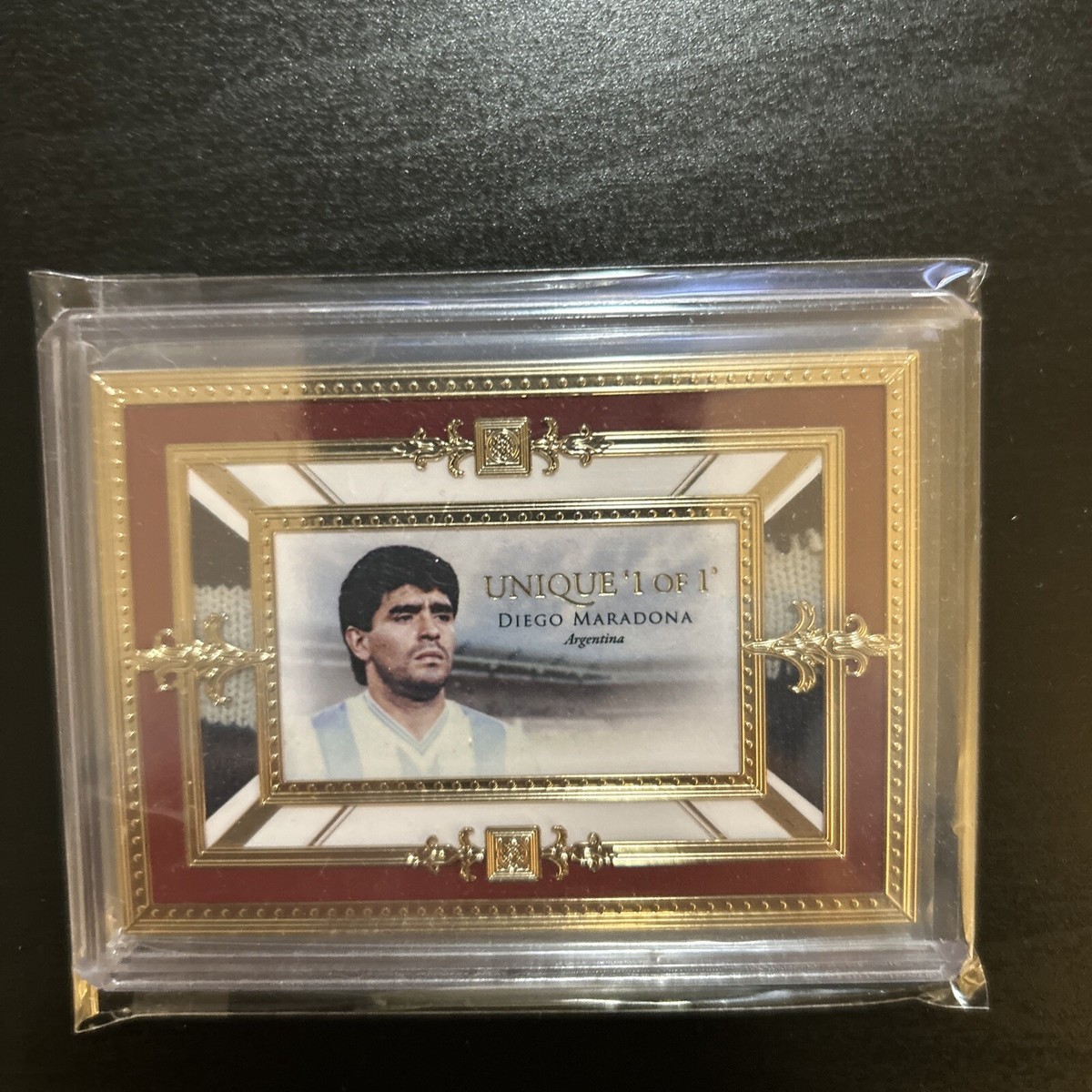 2023 Futera Unique World Football Diego Maradona 23 Karat Gold 1/1