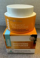 Bliss Bright Idea, Vitamin C + Tri-Peptide Moisturizer 1.7 fl oz 50 mL NEW