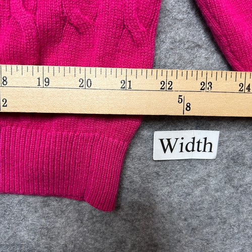 Talbots Sweater Womens 3X Pink Cable Knit Wool Blend Classic Cozy Comfy *Flaw - 第 13/17 張圖片