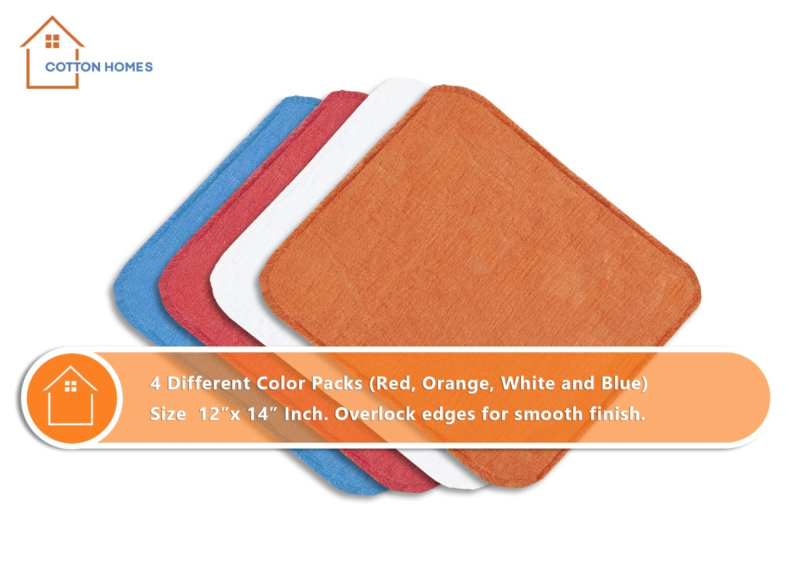 50 & 100 Packs Of Shop Towels 12 X 14 Cleaning Cotton Rags & Mechanics