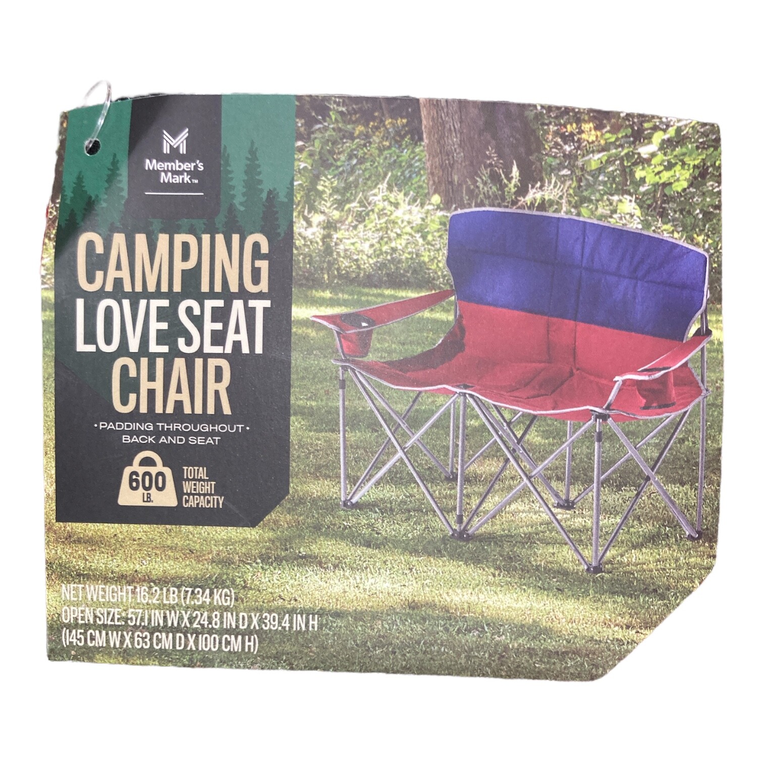 Участники отмечают складной походный стул Love Seat с подстаканниками красный 15590₽