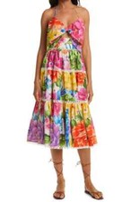 NWOT FARM RIO Rainbow Chita Flower Midi Dress Sz XL-$335