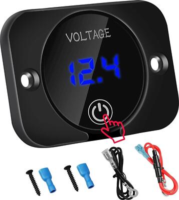 Batteriespannungsmesser, DC 24V 12V Volt Meter, Digitalanzeige Spannungsmesser 12V,