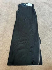 j w anderson women’s zip detail sleeveless midi tank dress size 4 Black