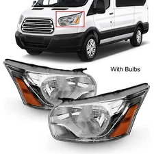 For 2014-2024 Ford Transit 150 250 350 Headlight w/Bulbs Driver Passenger Side