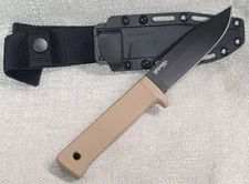 Cold Steel SRK-C W/ Sheath 5" Compact Fixed Blade Knife Tan & Black SRK C