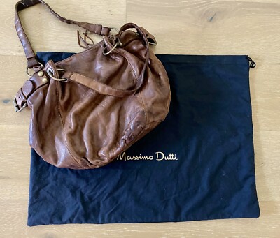 Massimo Dutti Brown LeatherShoulder Bag Leather Handle
