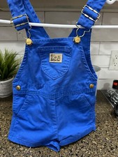 vtg lee overall shorts blue 4t