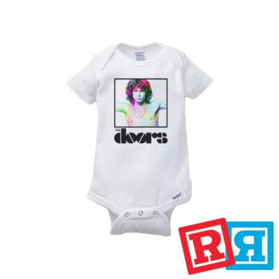 Jim Morrison Doors Gerber Baby Onesie  Cotton Unisex White Short Sleeve Bodysuit