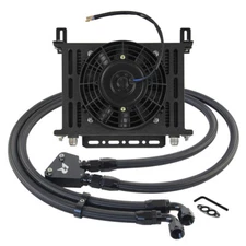 For Corvette C5 C6 C7 LS1 LS2 LS3 AN10 28 Row Oil Cooler w/ Bracket 7" Fan Kit 