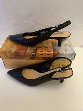 Bella Vita Womens Shoes Size 9 Scarlett Slingback Pumps Black