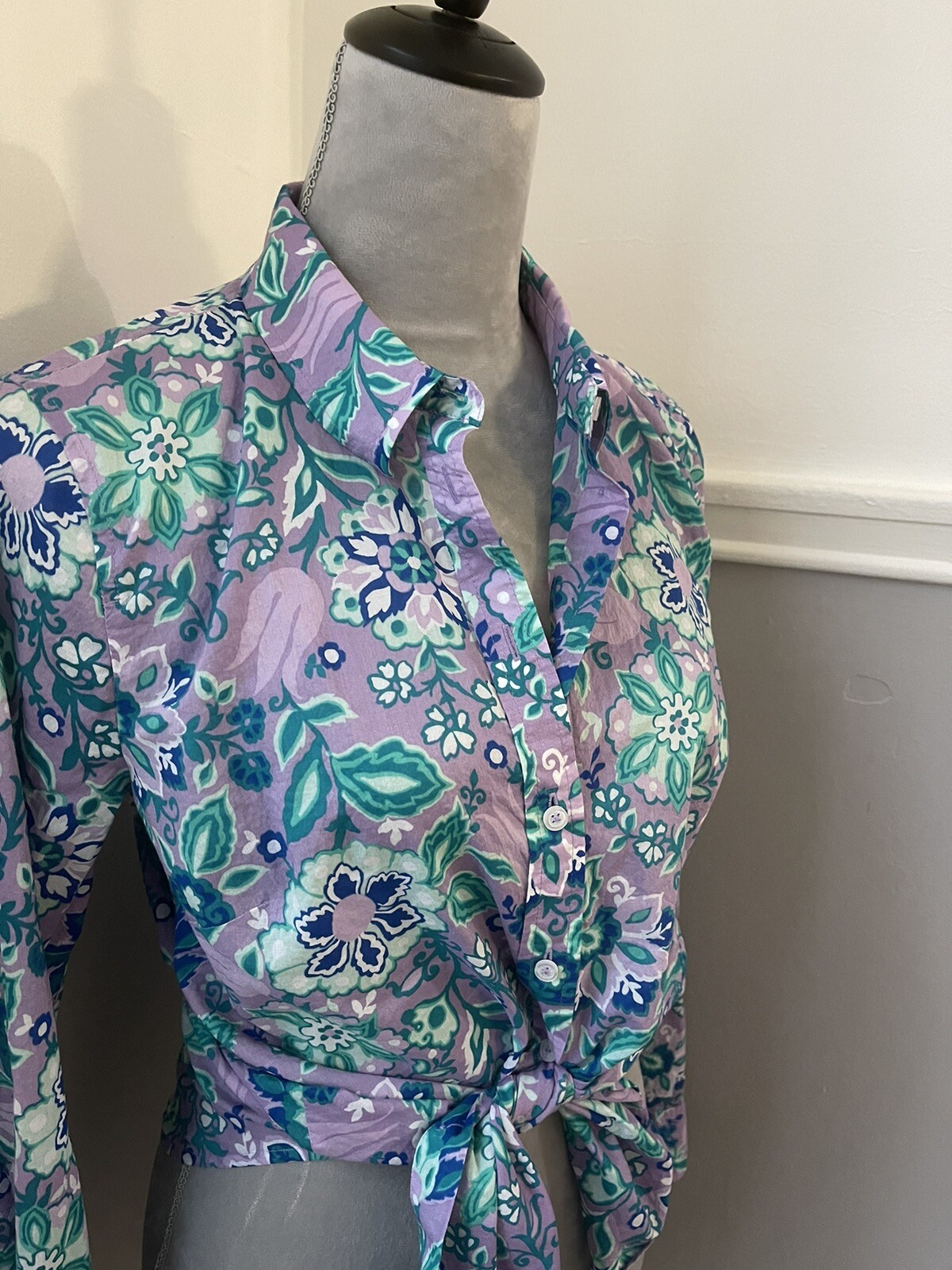 Talbots Floral Button Down Blouse - image 2