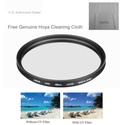 Hoya 86mm HMC UV GB Filter,  Free Hoya Cleaning Cloth. U.S. Authorized Dealer