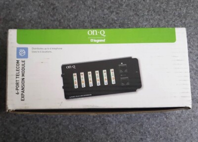 On-Q/Legrand 1267058-01 6-Port Telecom Expansion Module