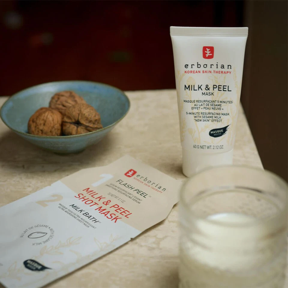 ERBORIAN Milk and Peel Resurfacing Mask Enriched with Sesame Oil *CHOOSE SIZE* - Image 3 of 3